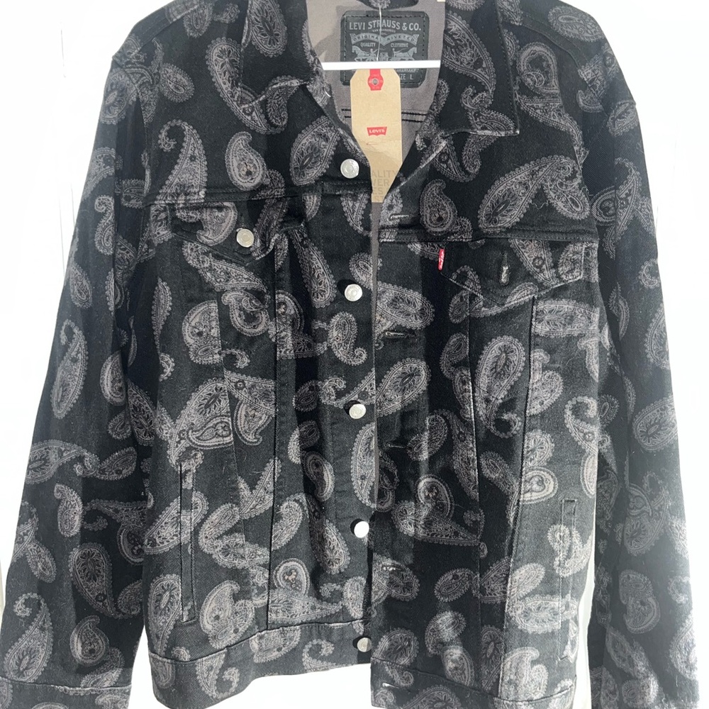 Levi's Charcoal Paisley Denim Jacket